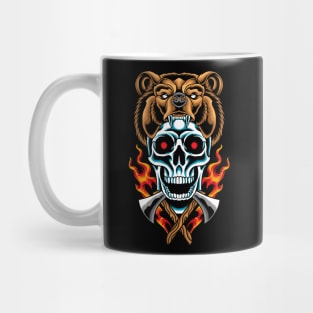 bear skull Mug